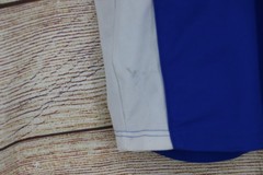 VINTAGE Diadora Mens Sz Medium V-Neck Short Sleeve Jersey Shirt Blue Bulldogs
