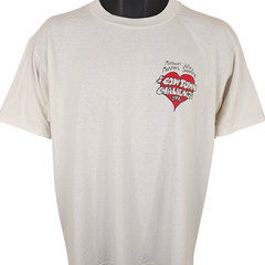Vintage Swimming Cow T Shirt Mens Size XL White 90s Missouri Valley Masters USA