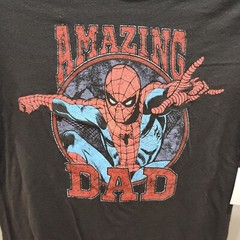 MEN’S TEE MARVEL SPIDER-MAN DAD GRAPHIC DESIGN T-SHIRT SIZE S ( 34 – 36 ) NEW