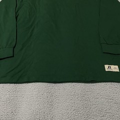 Vintage Russell Athletic Mock Neck Shirt Mens 2XL XXL Green Pro Cotton Blank NEW