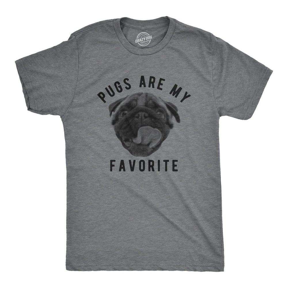 Mens Pugs Are My Favorite T Shirt Funny Pet Cute Puppy Lovers Tee for Guys