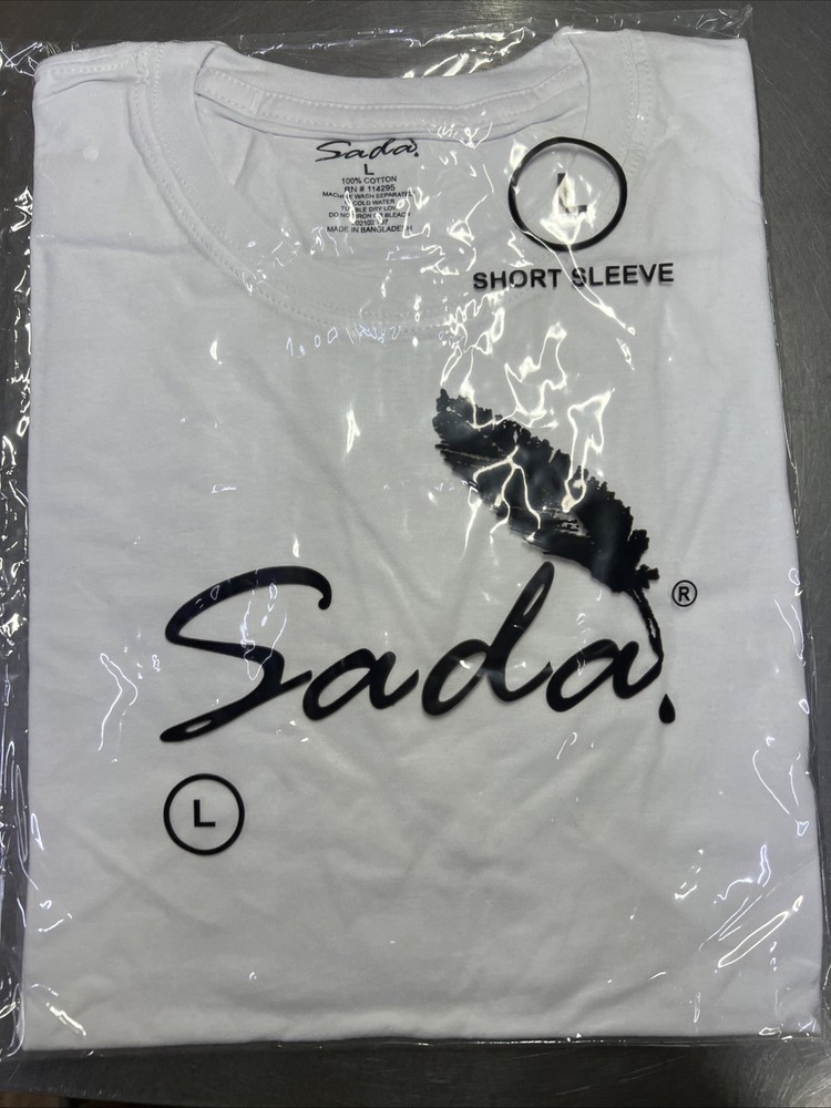 Sada Shirt Short Sleeve Crew Neck White Color Large Size