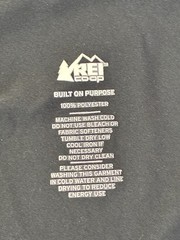 REI Co-Op Performance T-shirt Men’s XL Black Logo Patch At Hem Short Sleeve