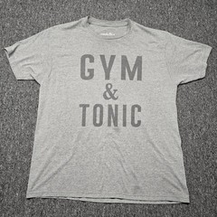 Gym Tonic Graphic T Shirt Large Gray Funny Fitness Workout Novelty Tee L