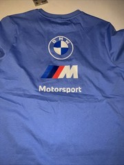 NWT Puma BMW Motorsport MMS Racer Logo Men’s T Shirt Blue Sz L $40