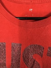 Nike Just Do It Shirt M Red Cracked Foil Graphic Tee 551413-657 Y2K Streetwear
