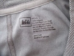 REI Co-op Lightweight Crew Tee T-Shirt Mens Large Striped Gray Quick Dry 879016