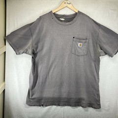 VTG Carhartt Gradient Sun Faded Pocket Front Worn WIP Workwear T-Shirt Size L