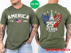 250 Years American 250th USA Patriotic Eagle 4th of July 2 Sides T-Shirt