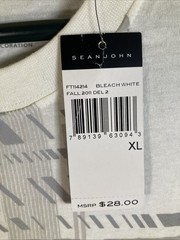Sean John SJ65 Men’s T-Shirt XL NWT White Blue Graphic Urban Streetwear Y2K