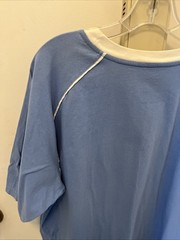 Vintage Foot Locker 2XL Blue Shirt Cotton Raglan Contrast Collar Y2K Streetwear