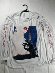 Diamond Paris Long Sleeve Graphic T-Shirt White Size Small