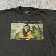 Disney T-Shirt Mens Size Large Black Scar Lion King I’m Surrounded By Idiots Tee