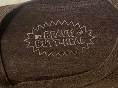MTV Beavis and Butt-Head 90s Y2K cartoon Gray T-Shirt medium Mike Judge
