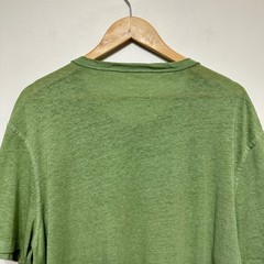 Lucky Brand Venice Burnout Henley Shirt Green Short Sleeve Mens XXL Casual