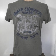 Lucky Brand Snake Charmer Tavern Mens MEDIUM Shirt Bombay India Cobra Venom