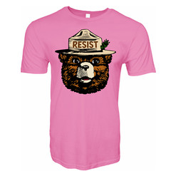 RESIST SMOKEY THE BEAR FASCISM ANTI TRUMP MAGA Political T-Shirt