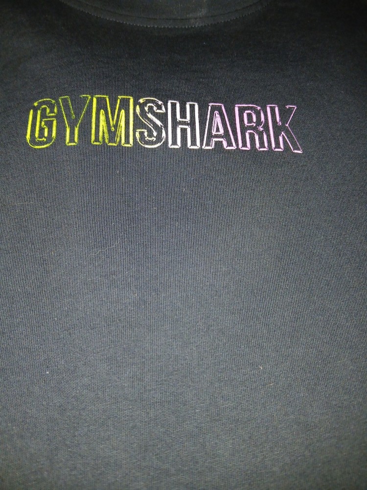 Gymshark Men’s XXL T Shirt Graphic Print Double Sided Work Out Gym Weight