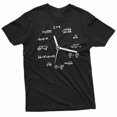 Math Mathematics Clock T-shirt Geek Science Math School Clock Gift for Son Daugh