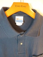 vintage old Single Stitch Polo Ohio Buckeye shirt ADULT LARGE 42-44 Hanes