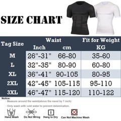 Men’s Body Shaper Toning Shirt Ultra Durable Vest Compression Slimming Underwear