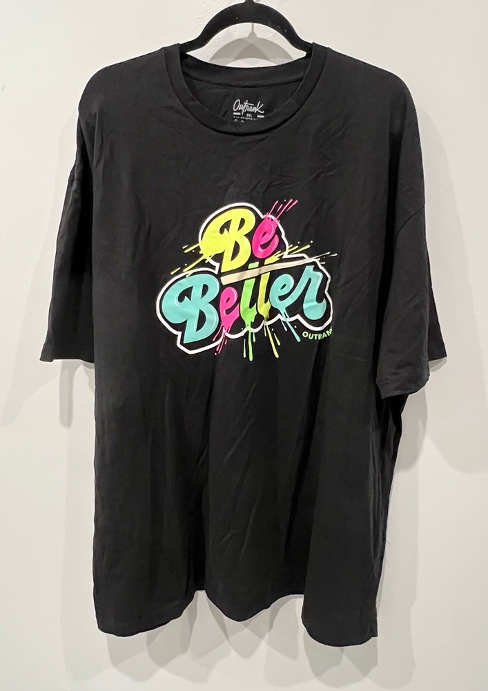 Outrank Be Better Men’s Black T Shirt Size 3XL