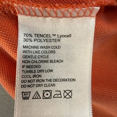 Tommy Bahama T-Shirt Bali Skyline Regular Fit Medium Orange Short Sleeve Tencel