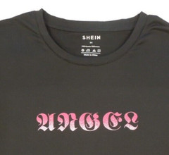 NWOT SHEIN Men’s T-Shirt Black Size M ~ Graphic Wings “ANGEL”