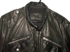 Men’s All Saints POSTNOON LEATHER SHIRT jacket overshirt L (ref51) £129.99!!!!!