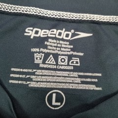 Speedo Men’s Navy Long Sleeve Pullover Rash Guard Shirt Size Large Classic