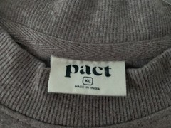 PACT Men’s Cool Stretch Tank Size XL Organic Cotton Taupe Sporty Sustainable
