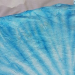 Spiral Tie Dye T-shirt Adult 2XL Aqua Blue Soft Cotton Unique Hippie 70’s New