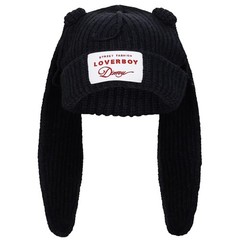 Bunny Ears Hat Beanie with Ears Long Ears Grunge Hat Winter Cap Warm Knit Rab…