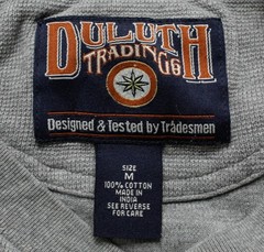 Duluth Trading Co. Men’s Waffle Mock Henley Shirt NN7 Heather Grey Medium NWoT