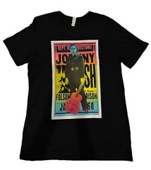 Johnny Cash T Shirt Colorful Folsom Prison Blues Music Tee Women’s Large