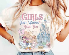 Minnie Mouse And Daisy Duck Artist Natural T-Shirt