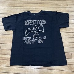 Led Zeppelin Shirt Vtg Y2k ALLSTYLE Men L Black Classic Rock Music Band Tee 42″
