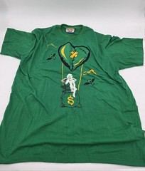 Green RETRO LABEL Shirt ” Angel On Money Bag Balloon” Size 3XL