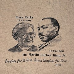 Vintage 90s MLK & Rosa Parks Tribute T-Shirt Size XL