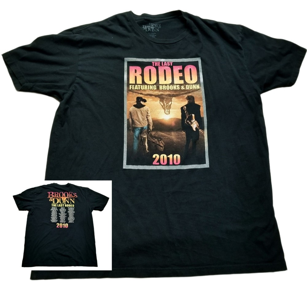 Brooks & Dunn The Last Rodeo 2010 Tour Concert T-Shirt Men 2XL Cowboy Western
