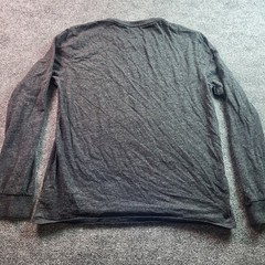 Polo Ralph Lauren Mens Long Sleeve T Shirt Gray Custom Slim Fit Large