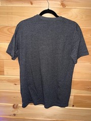 Vintage Space Jam Pocket T-Shirt Size Large Gray Embroidered Marvin The Martian
