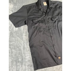 Men’s Black Dickies Short Sleeve Work Shirt Size M – Excellent Condition