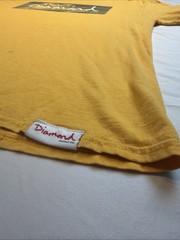 Y2K Diamond Supply Co. Logo Skateboarding Graphic T-Shirt Large Yellow Tagless