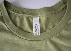 BELLA+CANVAS Men’s Short-Sleeve Plain MOSS GREEN Cotton Blend T-shirt 2XL