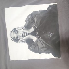 2Pac Tupac Shakur Portrait Graphic Short Sleeve T-Shirt Gray