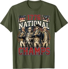 1776 National Champs Funny Patriotic America Founding Father T-Shirt