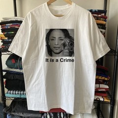 90s Sade Parody It Is A Crime Aged T-Shirt White M