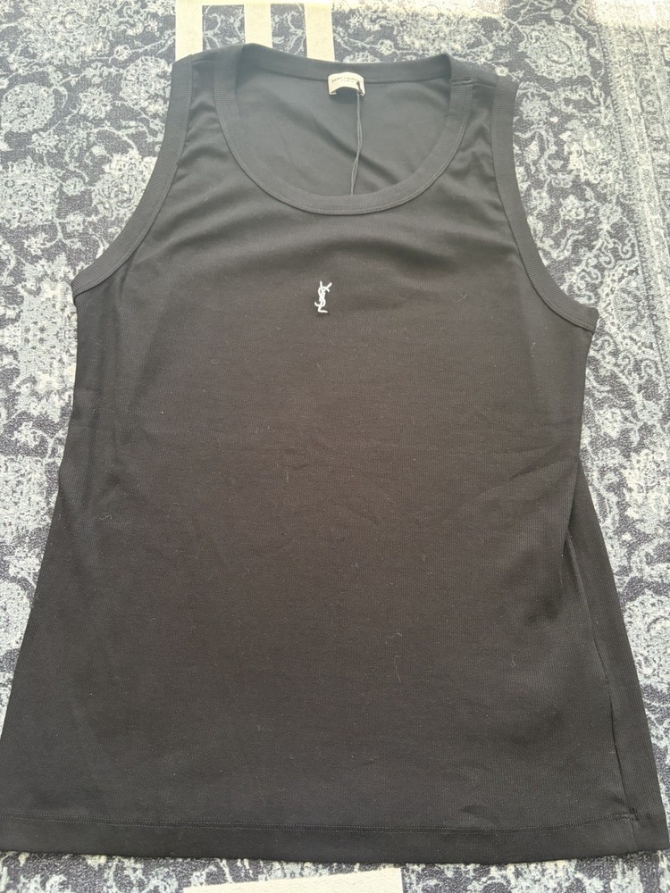 Saint Laurent Paris Cassandre Men’s Tank Top Black XXL Round Neck Logo