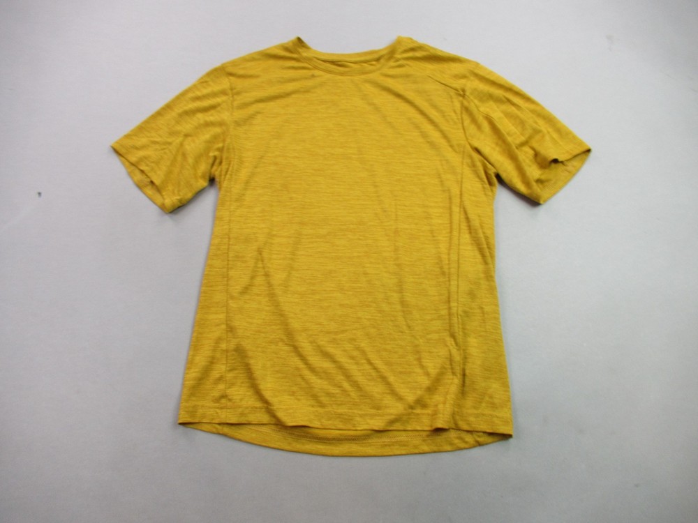 REI Shirt Mens Small Short Sleeve Crew Neck Lightweight Casual Outdoors Yellow